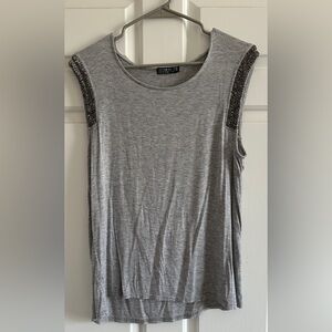Cotton On Gray Muscle Tee with Black Accents